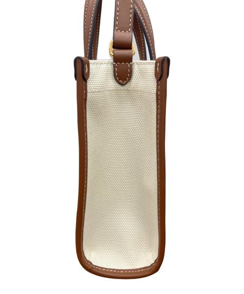 BURBERRY（バーバリー）BURBERRY (バーバリー) ミニフレヤトート ベージュ×ブラウンの古着・服飾アイテム