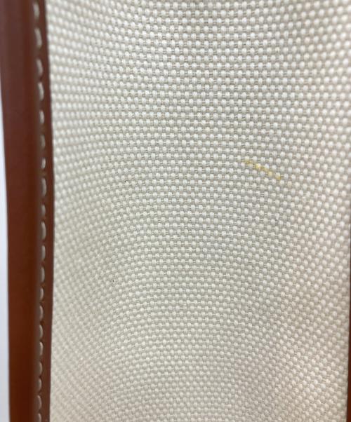 BURBERRY（バーバリー）BURBERRY (バーバリー) ミニフレヤトート ベージュ×ブラウンの古着・服飾アイテム