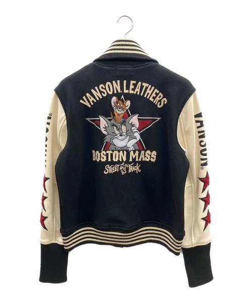 VANSON（バンソン）VANSON (バンソン) トム&ジェリー スタジャン ブラック×ホワイト サイズ:Lの古着・服飾アイテム