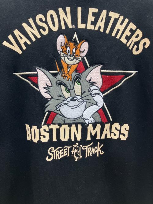 VANSON（バンソン）VANSON (バンソン) トム&ジェリー スタジャン ブラック×ホワイト サイズ:Lの古着・服飾アイテム