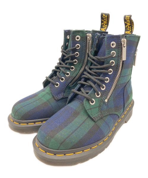 Dr.Martens（ドクターマーチン）Dr.Martens (ドクターマーチン) CORE APPLIQUE 1460 ZIP グリーン×ブルー サイズ:23cmの古着・服飾アイテム