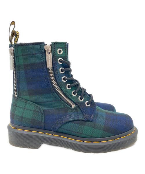 Dr.Martens（ドクターマーチン）Dr.Martens (ドクターマーチン) CORE APPLIQUE 1460 ZIP グリーン×ブルー サイズ:23cmの古着・服飾アイテム