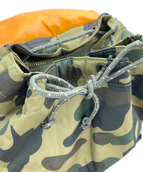 PORTER（ポーター）PORTER (ポーター) A BATHING APE (アベイシングエイプ) リュック グリーン×ブラックの古着・服飾アイテム