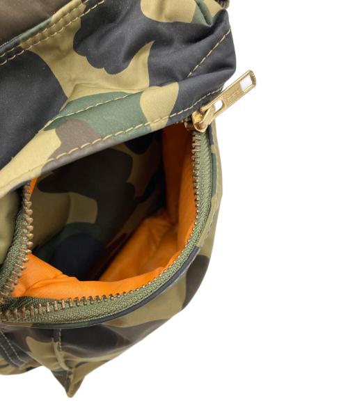 PORTER（ポーター）PORTER (ポーター) A BATHING APE (アベイシングエイプ) リュック グリーン×ブラックの古着・服飾アイテム
