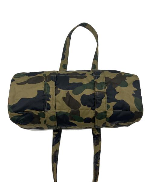 PORTER（ポーター）PORTER (ポーター) A BATHING APE (アベイシングエイプ) ミニボストンバッグ グリーン×ブラックの古着・服飾アイテム