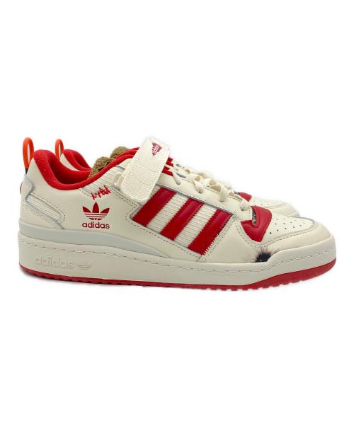 adidas（アディダス）adidas (アディダス) Home Alone × adidas Forum Low ベージュ×レッド サイズ:27.5㎝の古着・服飾アイテム