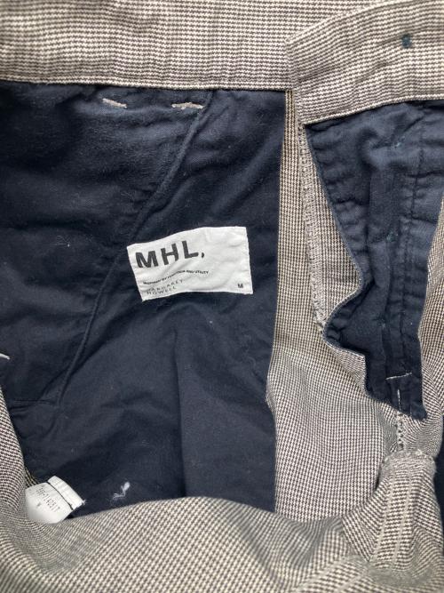 MHL（マーガレットハウエル）MHL (マーガレットハウエル) タックパンツ　千鳥格子 ブラック×ホワイト サイズ:Ｍの古着・服飾アイテム