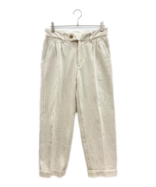 MHL（マーガレットハウエル）MHL (マーガレットハウエル) タックパンツ アイボリー サイズ:Ｍの古着・服飾アイテム