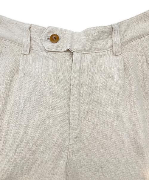 MHL（マーガレットハウエル）MHL (マーガレットハウエル) タックパンツ アイボリー サイズ:Ｍの古着・服飾アイテム