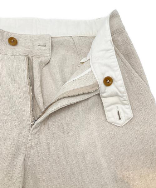 MHL（マーガレットハウエル）MHL (マーガレットハウエル) タックパンツ アイボリー サイズ:Ｍの古着・服飾アイテム