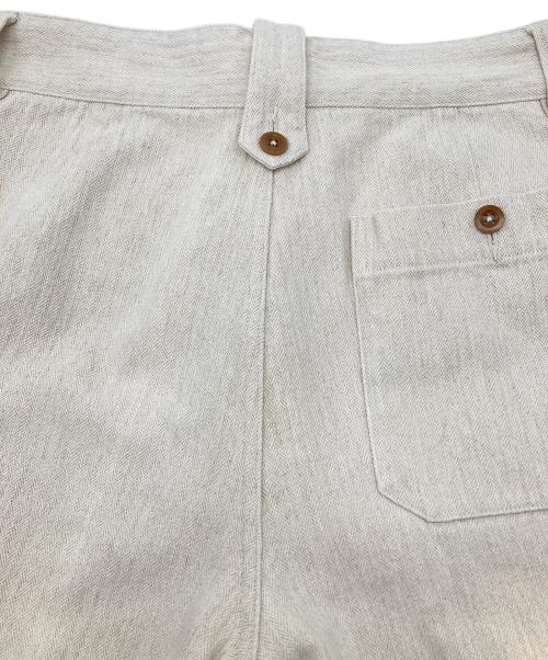 MHL（マーガレットハウエル）MHL (マーガレットハウエル) タックパンツ アイボリー サイズ:Ｍの古着・服飾アイテム