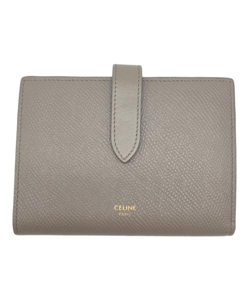 CELINE（セリーヌ）CELINE (セリーヌ) ミディアムストラップウォレット グレーの古着・服飾アイテム