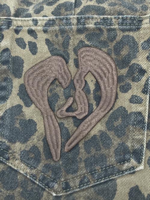 AELFRIC EDEN（エルフリック エデン）AELFRIC EDEN (エルフリック エデン) デニムパンツ　レオパード柄 カーキ サイズ:ｗ28の古着・服飾アイテム