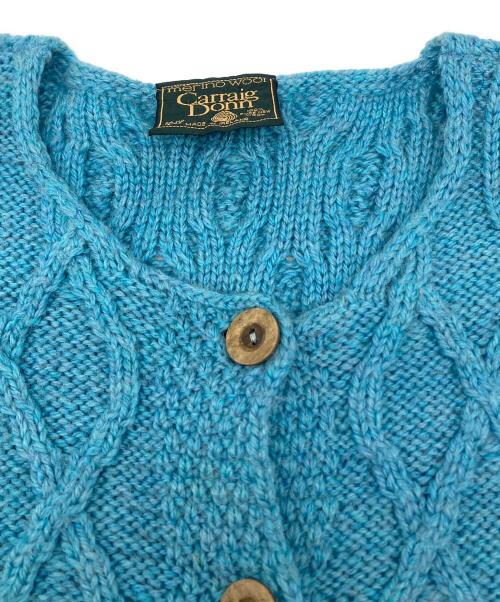 Carraig Donn（キャレイグ ドン）Carraig Donn (キャレイグ ドン) 厚手カーディガン　90's　メリノウール スカイブルー サイズ:XLの古着・服飾アイテム
