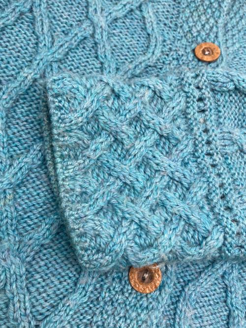 Carraig Donn（キャレイグ ドン）Carraig Donn (キャレイグ ドン) 厚手カーディガン　90's　メリノウール スカイブルー サイズ:XLの古着・服飾アイテム