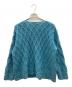 Carraig Donn (キャレイグ ドン) 厚手カーディガン　90's　メリノウール スカイブルー サイズ:XL：6000円
