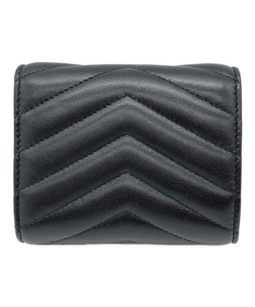 Saint Laurent Paris（サンローランパリ）Saint Laurent Paris (サンローランパリ) モノグラム マルチフォールドウォレット ブラックの古着・服飾アイテム