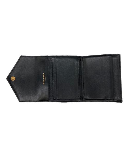 Saint Laurent Paris（サンローランパリ）Saint Laurent Paris (サンローランパリ) モノグラム マルチフォールドウォレット ブラックの古着・服飾アイテム