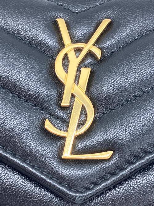 Saint Laurent Paris（サンローランパリ）Saint Laurent Paris (サンローランパリ) モノグラム マルチフォールドウォレット ブラックの古着・服飾アイテム