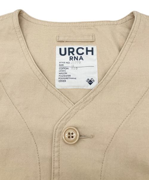 URCH RNA（アールエヌエー）URCH RNA (アールエヌエー) フレンチツールジャケット ベージュ サイズ:Ｍの古着・服飾アイテム
