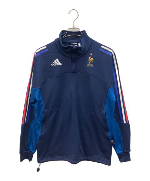 adidas（アディダス）adidas (アディダス) トラックトップ　サッカーフランス代表　古着 ネイビー サイズ:Lの古着・服飾アイテム