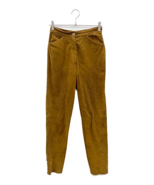 JIL SANDER（ジルサンダー）JIL SANDER (ジルサンダー) レザーパンツ ブラウン サイズ:36の古着・服飾アイテム