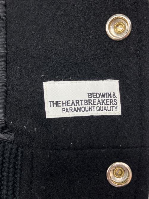 BEDWIN &THE HEARTBREAKERS（ベドウィンアンドザ ハートブレイカーズ）BEDWIN &THE HEARTBREAKERS (ベドウィンアンドザ ハートブレイカーズ) 袖レザースタジャン ブラック サイズ:N°2の古着・服飾アイテム