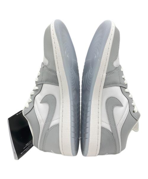 NIKE（ナイキ）NIKE (ナイキ) WMNS Air Jordan 1 Low ホワイト×グレー サイズ:26.5cmの古着・服飾アイテム