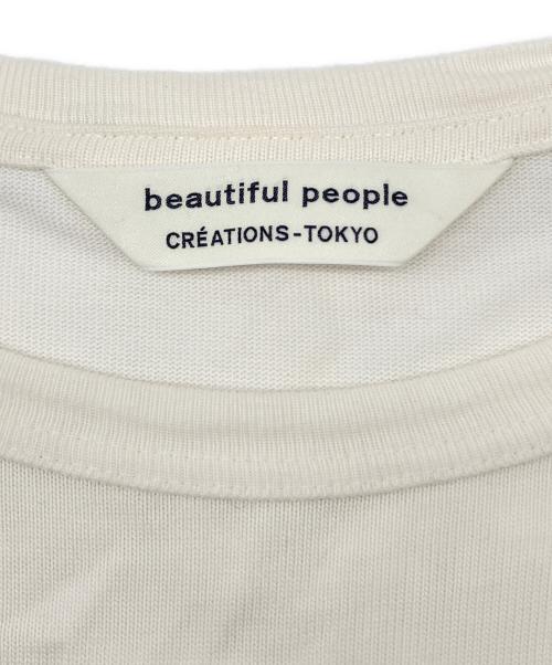 beautiful people（ビューティフルピープル）beautiful people (ビューティフルピープル) 長袖カットソー ホワイト サイズ:38の古着・服飾アイテム