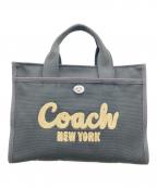 COACHコーチ）の古着「カーゴトートバッグ」｜ブラック×ブラウン