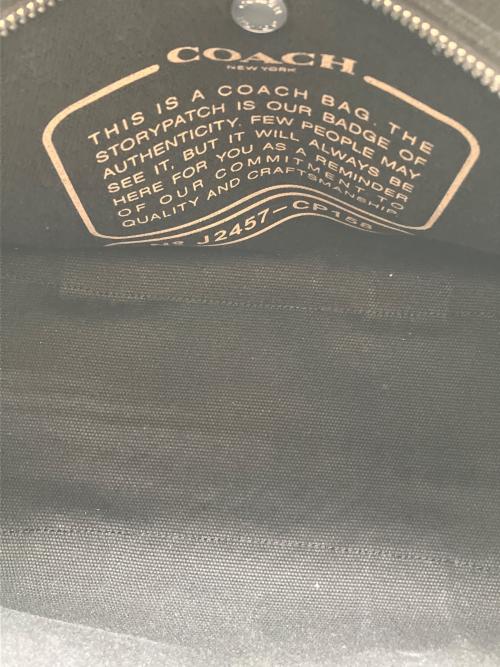 COACH（コーチ）COACH (コーチ) カーゴトートバッグ ブラック×ブラウンの古着・服飾アイテム