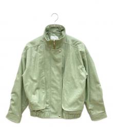 moussy（マウジー）の古着「フェイクレザージャケット」｜グリーン