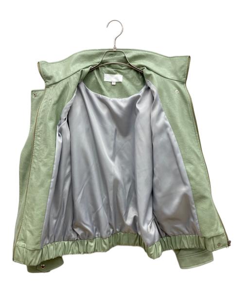 moussy（マウジー）moussy (マウジー) フェイクレザージャケット グリーン サイズ:FREEの古着・服飾アイテム