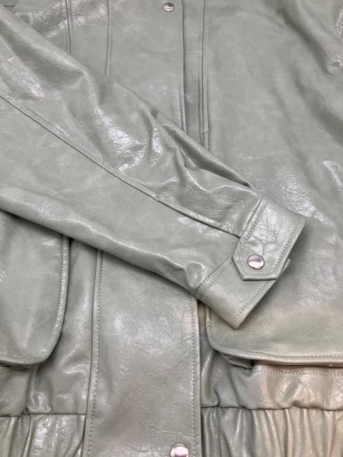 moussy（マウジー）moussy (マウジー) フェイクレザージャケット グリーン サイズ:FREEの古着・服飾アイテム