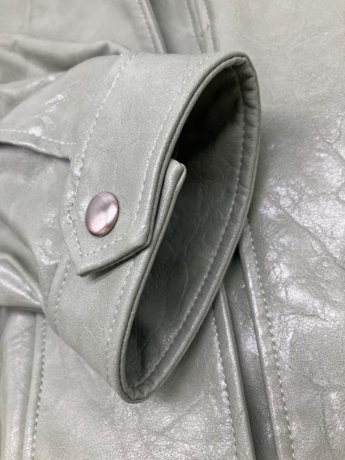 moussy（マウジー）moussy (マウジー) フェイクレザージャケット グリーン サイズ:FREEの古着・服飾アイテム