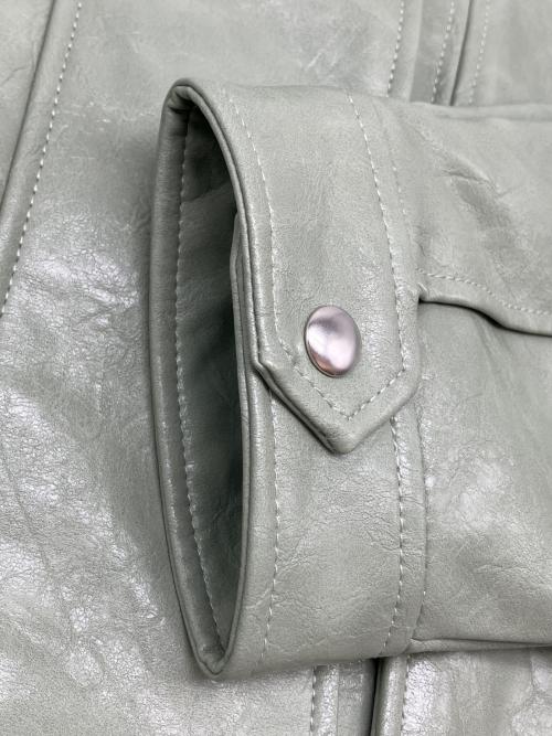 moussy（マウジー）moussy (マウジー) フェイクレザージャケット グリーン サイズ:FREEの古着・服飾アイテム