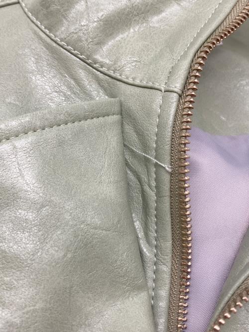 moussy（マウジー）moussy (マウジー) フェイクレザージャケット グリーン サイズ:FREEの古着・服飾アイテム