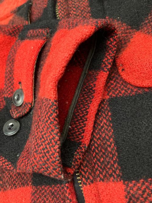 FIVE BROTHER（ファイブブラザー）FIVE BROTHER (ファイブブラザー) チェックジップジャケット レッド×ブラック サイズ:不明の古着・服飾アイテム