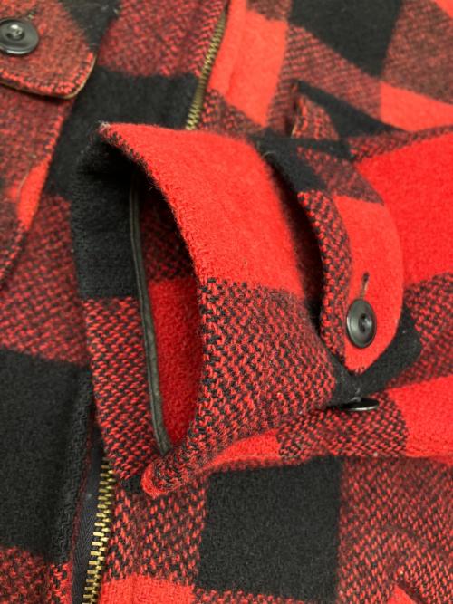 FIVE BROTHER（ファイブブラザー）FIVE BROTHER (ファイブブラザー) チェックジップジャケット レッド×ブラック サイズ:不明の古着・服飾アイテム