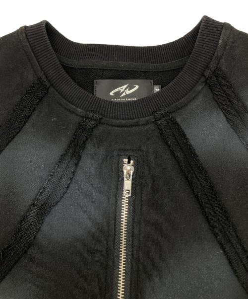 Underground（アンダーグラウンド）Underground (アンダーグラウンド) クロスジップスプレートレーナー ブラック サイズ:44の古着・服飾アイテム