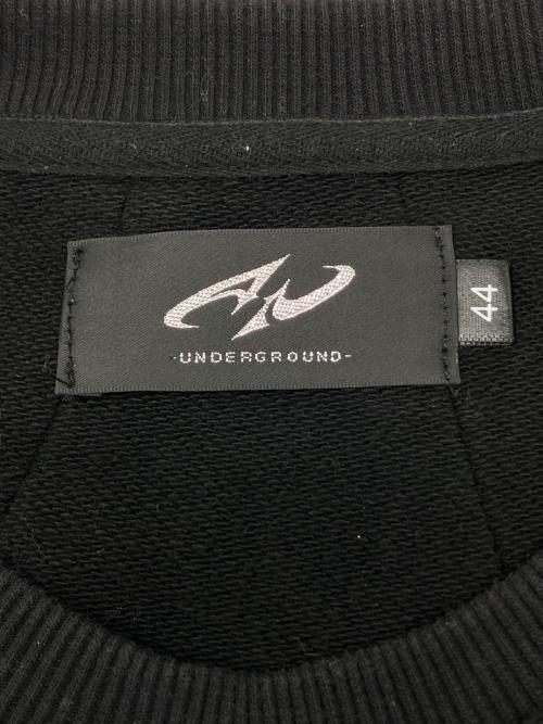 Underground（アンダーグラウンド）Underground (アンダーグラウンド) クロスジップスプレートレーナー ブラック サイズ:44の古着・服飾アイテム