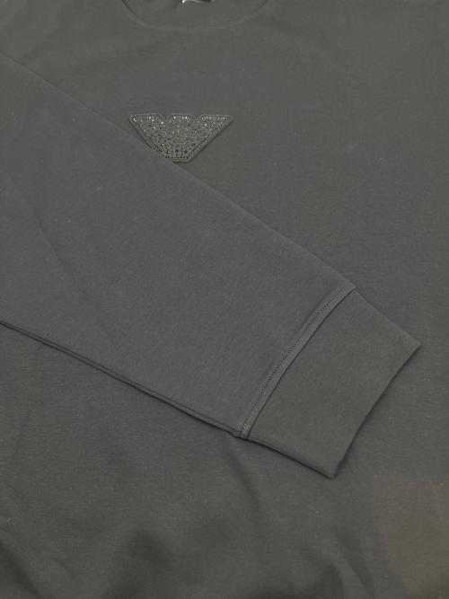 EMPORIO ARMANI（エンポリオ アルマーニ）EMPORIO ARMANI (エンポリオ アルマーニ) 長袖カットソー ブラック サイズ:XXLの古着・服飾アイテム