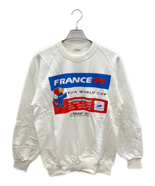 Victor（ビクター）Victor (ビクター) スウェット　フランスワールドカップ 90s ホワイト サイズ:FREEの古着・服飾アイテム