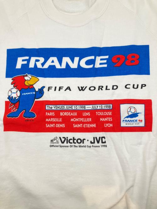 Victor（ビクター）Victor (ビクター) スウェット　フランスワールドカップ 90s ホワイト サイズ:FREEの古着・服飾アイテム