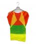ISSEY MIYAKE (イッセイミヤケ) ノースリーブカットソー レッド×グリーン サイズ:2：13000円