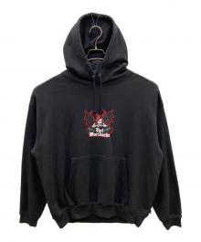 HUF（ハフ）の古着「プルオーバーパーカー　CHAOS HOODIE」｜ブラック