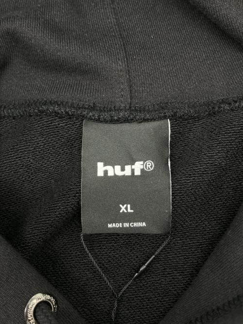 HUF（ハフ）HUF (ハフ) プルオーバーパーカー　CHAOS HOODIE ブラック サイズ:XLの古着・服飾アイテム
