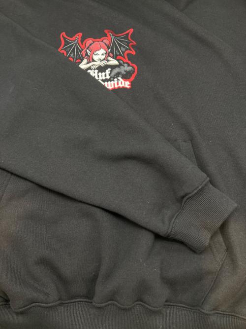 HUF（ハフ）HUF (ハフ) プルオーバーパーカー　CHAOS HOODIE ブラック サイズ:XLの古着・服飾アイテム