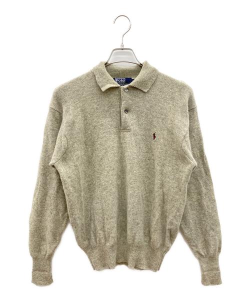 POLO RALPH LAUREN（ポロ・ラルフローレン）POLO RALPH LAUREN (ポロ・ラルフローレン) 90's薄手ニット アイボリー サイズ:Lの古着・服飾アイテム