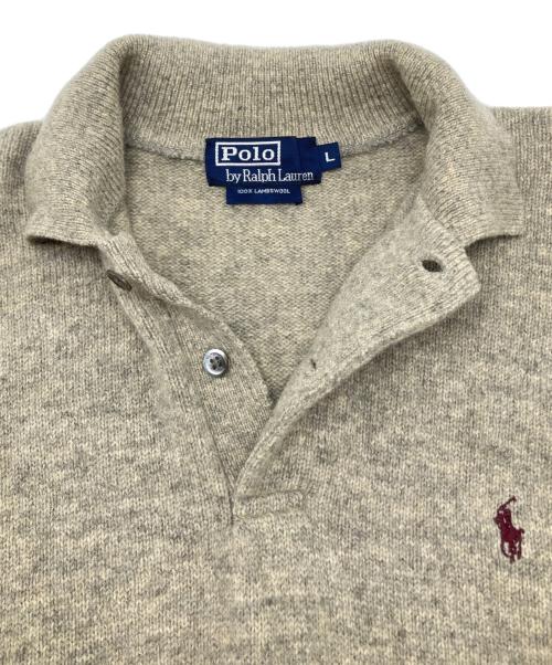 POLO RALPH LAUREN（ポロ・ラルフローレン）POLO RALPH LAUREN (ポロ・ラルフローレン) 90's薄手ニット アイボリー サイズ:Lの古着・服飾アイテム